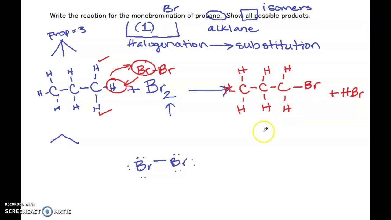 Halogenation of alkane - YouTube