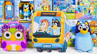 Bluey Toy Collection Unboxing Review 🐾 Mystery Bus Box & Bluey HugMees Squishmallows Plush screenshot 3