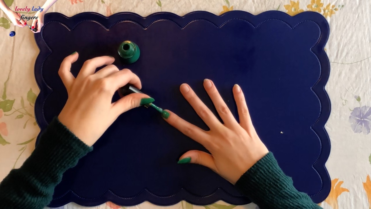 🌿 Pretty Hands Painting Nails Green | Going Green with Beautiful Nail Art 💚✨