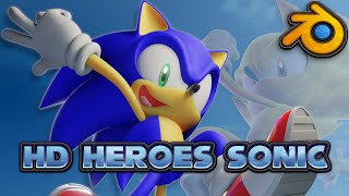 HD Heroes Sonic - Rig Release (Blender 2.9-3.2)