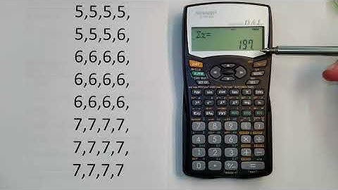Sample Mean, Standard Deviation &Variance Given Raw Data in Frequency Form with a Sharp EL-531WH