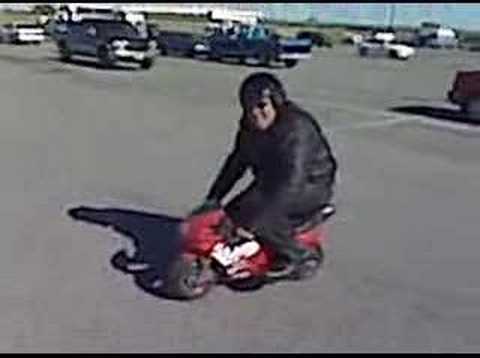 Image result for man on a mini bike