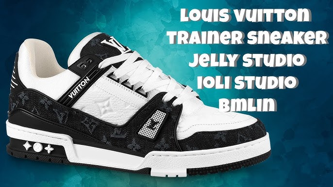 Louis Vuitton Trainer Sneaker Beige Monogram Denim Strap (Review