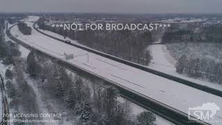 1-17-2018 Charlotte, NC - Aerial snow scenes and highway