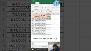 Cara Cepat Menghitung Umur Seseorang dari Tanggal Lahir di Excel