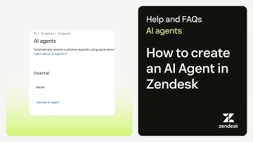 How to create an AI agent in Zendesk