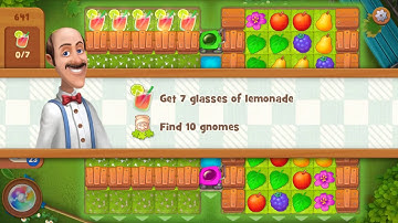 Gardenscapes Level 641 Walkthrough "No Boosters Used"