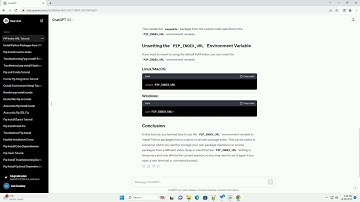 pip install index url environment variable