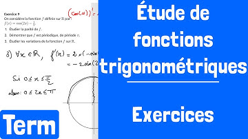 Exercices : Étude de fonctions trigonométriques