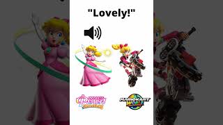 Princess Peach Voicelines Showtime vs Mario Kart World #mario #shorts