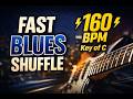 Test Your Blues Improvisation Speed! 160 BPM Shuffle in C (Jam Track)
