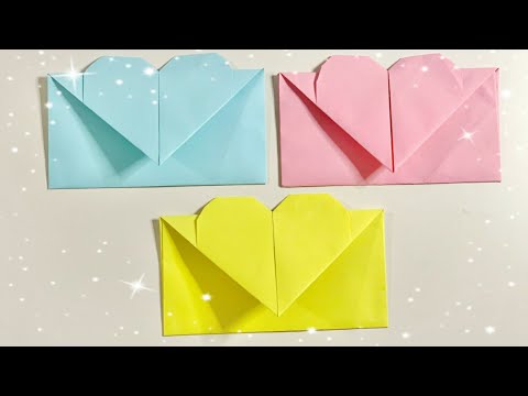 Kalpli Zarf Yapımı - Zarf Nasıl Yapılır? / Heart Envelope - How to Make an Envelope