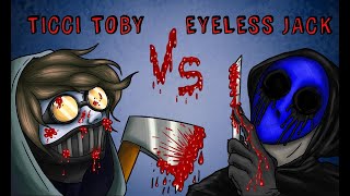 TICCI TOBY VS EYELESS JACK (LA BATALLA)  HALLOWEEN Draw My Life