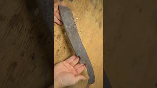 Turning a Leaf SPRING into a Chopper Knife - ASMR Metalwork