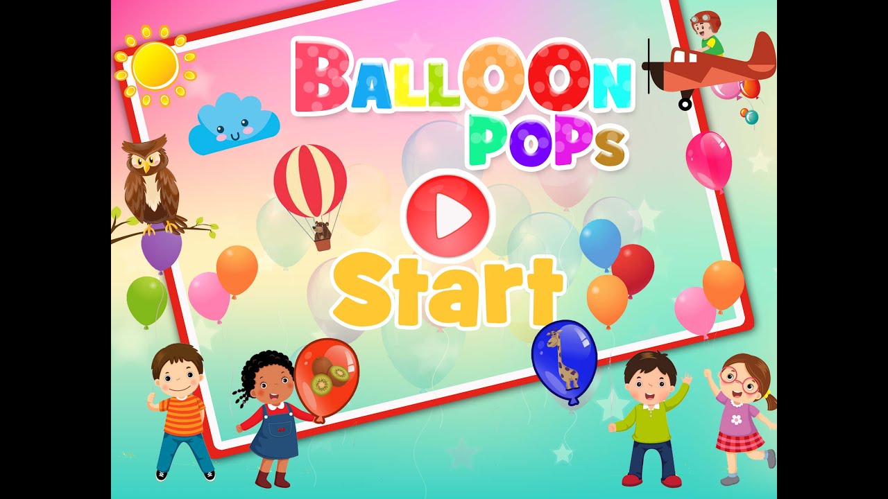 Balloon Popping Games For Kids Baby Balloon Pop App YouTube