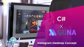 C Sharp Ui - Instagram Desktop Concept | GunaFramework - C#, VB.NET