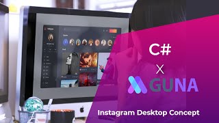 C Sharp Ui - Instagram Desktop Concept | GunaFramework - C#, VB.NET