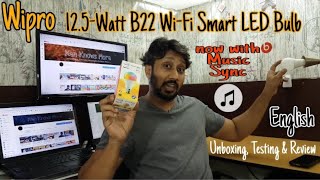 Wipro 12.5-Watt B22 Wi-Fi Smart LED Bulb with Music Sync - Setup, Testing & Review screenshot 4