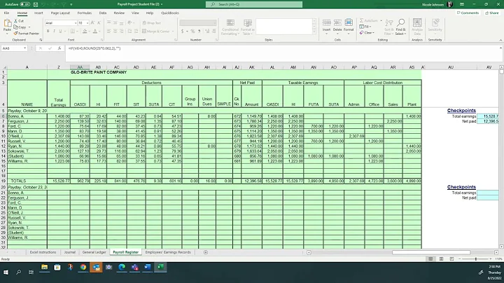 ACC 140 Payroll Project 2022 Video 5