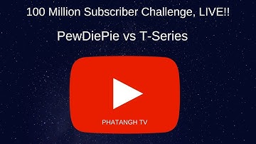 PewDiePie vs T-Series LIVE SUB COUNT:  PewDiePie Congratulates T-series for reaching 100M Subs