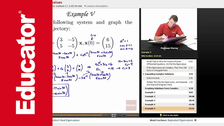 Differential Equations: Complex Eigenvalues