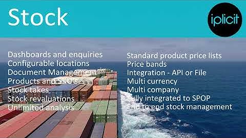 iplicit Stock and Inventory Management Overview