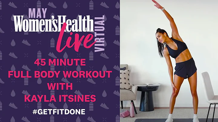 Kayla Itsines BBG Bootcamp 45 Minute Full Body Workout | Women's Health Live Virtual