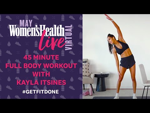 Kayla Itsines BBG Bootcamp 45 Minute Full Body Workout | Women's Health Live Virtual Kayla Itsines BBG Bootcamp 45 Minute Full Body Workout | Women's Health Live Virtual