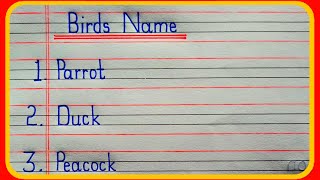 Birds name | Birds name in English | 10 birds name | पक्षियों के नाम | name of birds