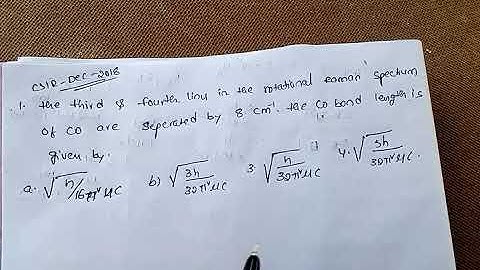 Csir ugc net dec -2018 raman spectra question..
