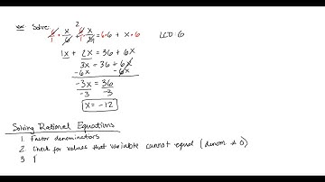 Section 7.6: Solving Equations with Rational Expressions