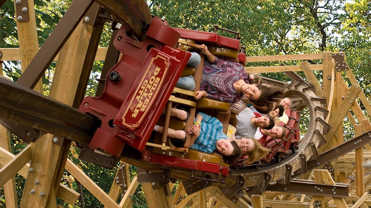 Silver Dollar City's Outlaw Run -- Front Seat Ride!
