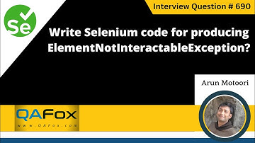 Write Selenium code for producing ElementNotInteractableException (Selenium Interview Question #690)