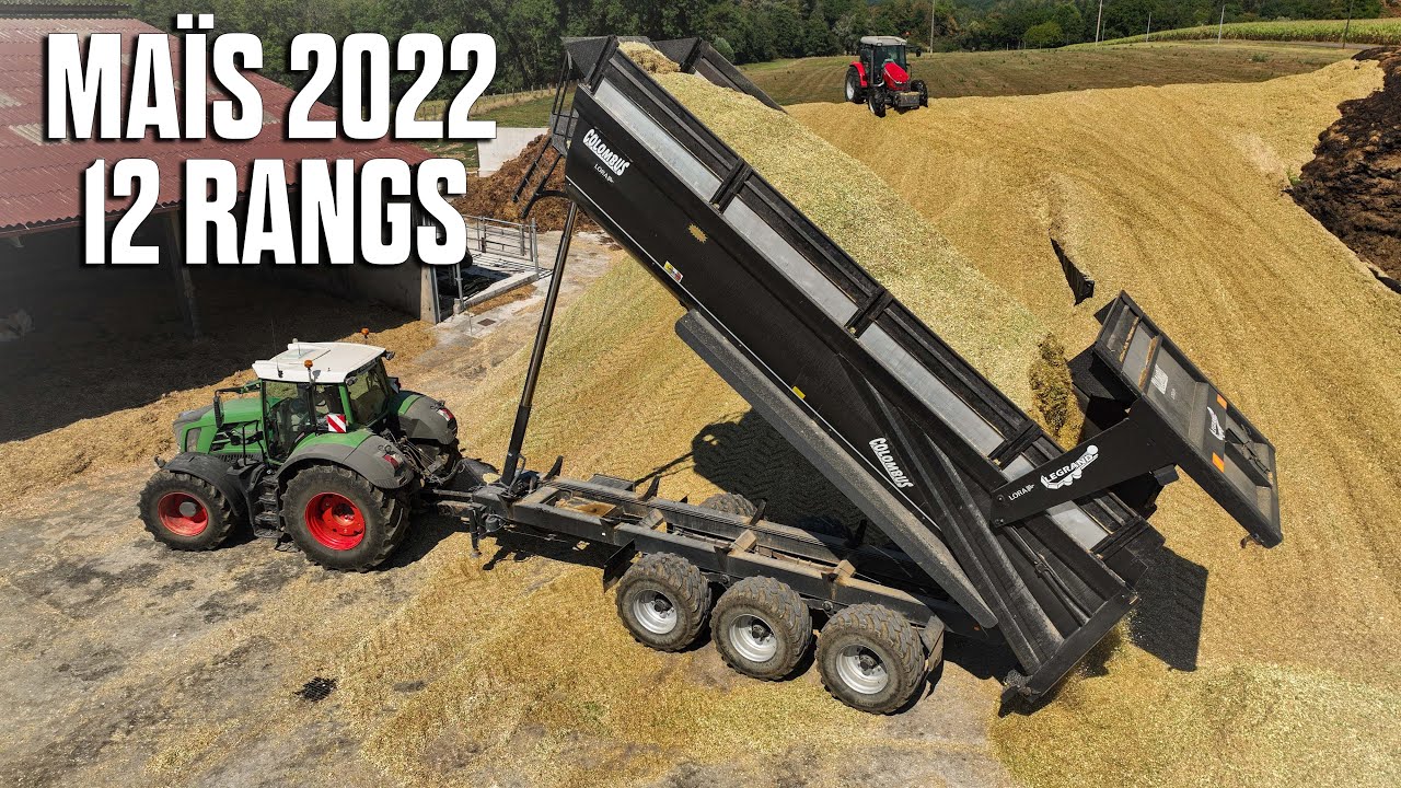 ENSILAGE de MAÏS 2022 : 12 RANGS - JAGUAR 980 pour cette belle FERME !