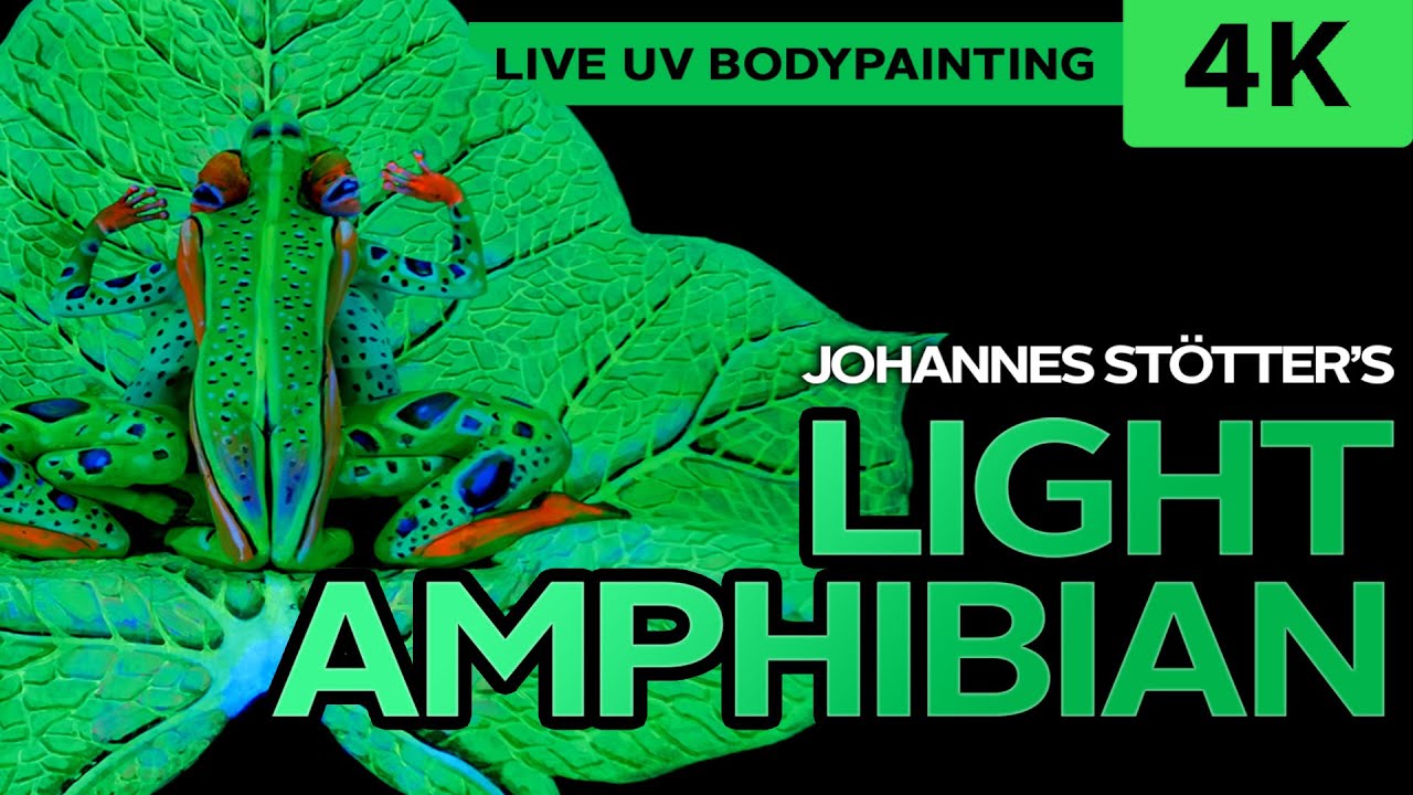 Light Amphibian UV Bodypainting Show In 4K By Johannes Sttter YouTube