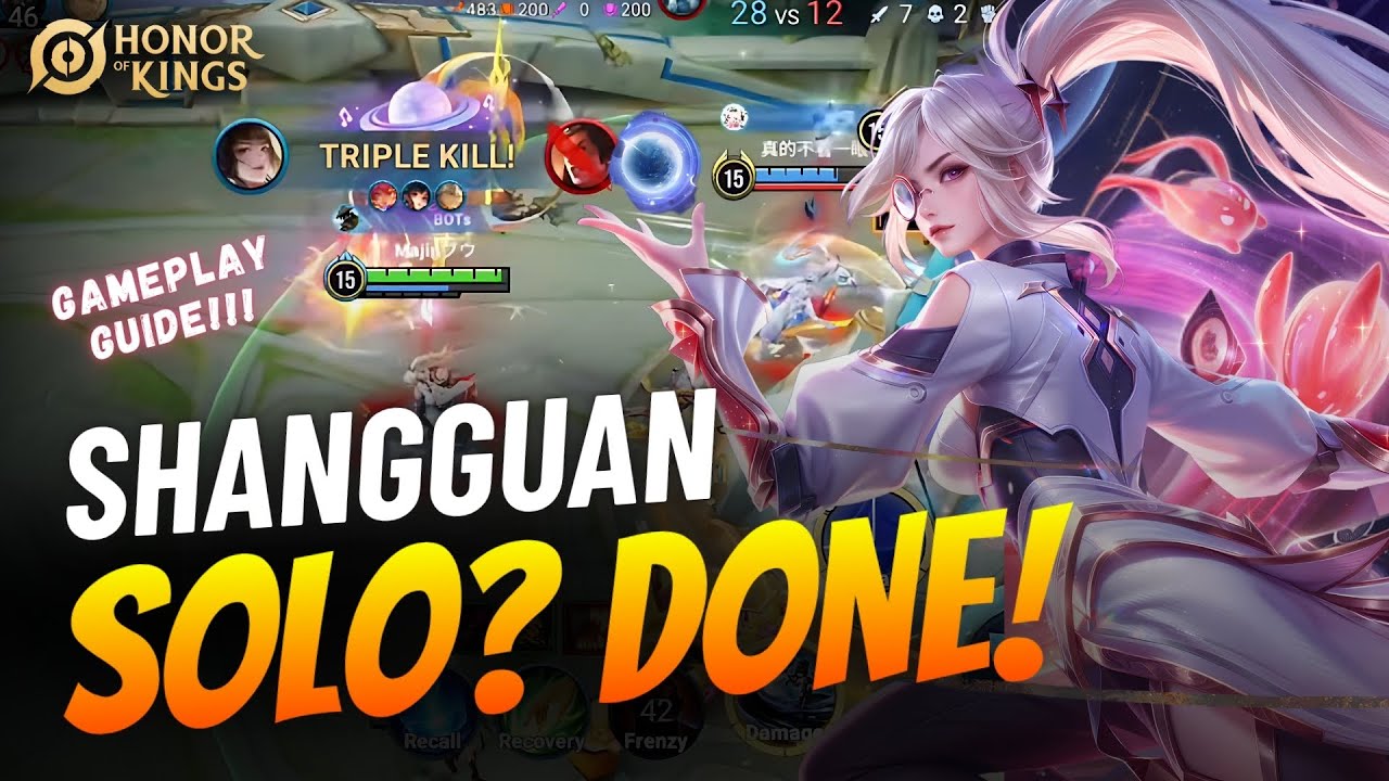 Main SHANGGUAN HOK Solo Tanpa Ada Dolia?! Emang Bisa?! Bisa Banget Sini Gua Ajarin | Honor Of Kings