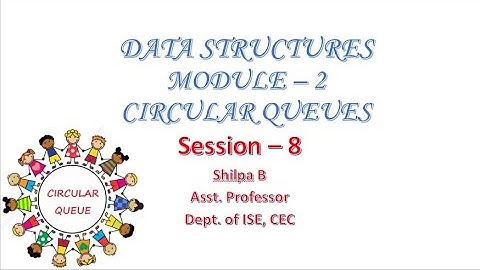 VTU DS 18CS32 M2 L8 Circular queue