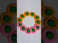 Simple Daily Rangoli Design for festival | Satisfying Rangoli Design #rangoli #shorts #diwali