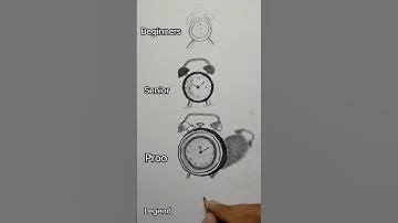how to draw a alarm clock in different times #viral #clock #viral #drawing #art #3d