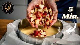 Schneller Apfelkuchen in 5 Minuten - Das schnellste Apfelkuchen Rezept