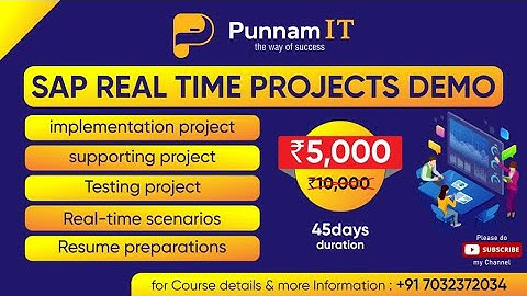 SAP Real Time Projects Demo