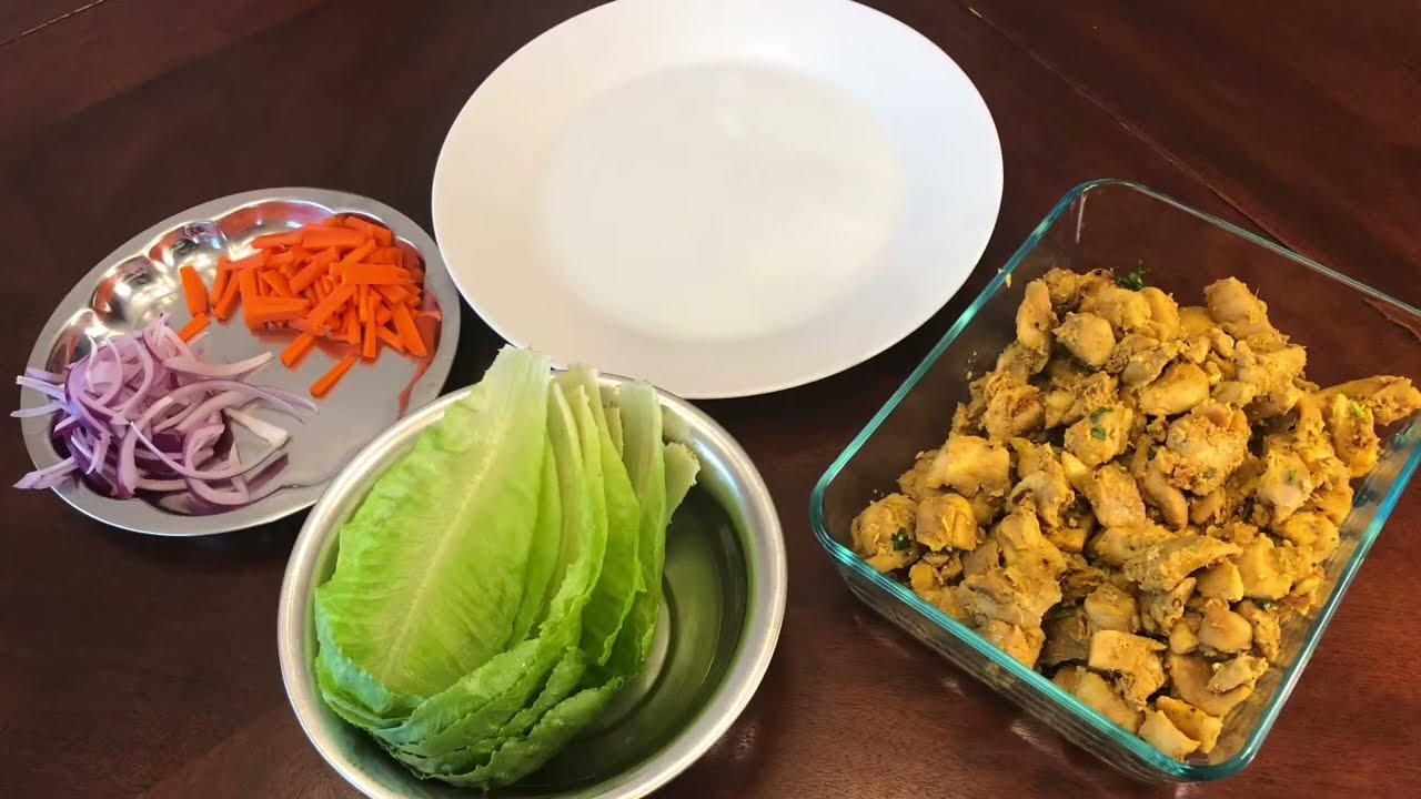 chicken lettuce wrap | Paleo diet Recipe in Tamil | diet recipe | non veg paleo recipe