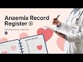 Anaemia Record Register for NQAS in village health centre #nqas #villagehealth #cho #anaemia