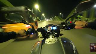 Pulsar 200NS - Night Ride - Biker View - Hyperlapse DJI Action 2