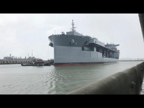 USNS Hershel 'Woody' Williams arrives at Naval Station Norfolk