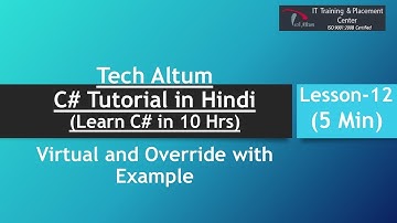 Virtual and Override | C# Tutorial in Hindi | Lesson - 12