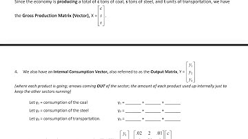 Math 111 - Input-Output Model (Part 2)