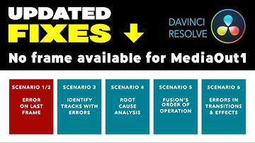 Troubleshooting Davinci Resolve:  Fix the No Frame Available for MediaOut Error - UPDATED