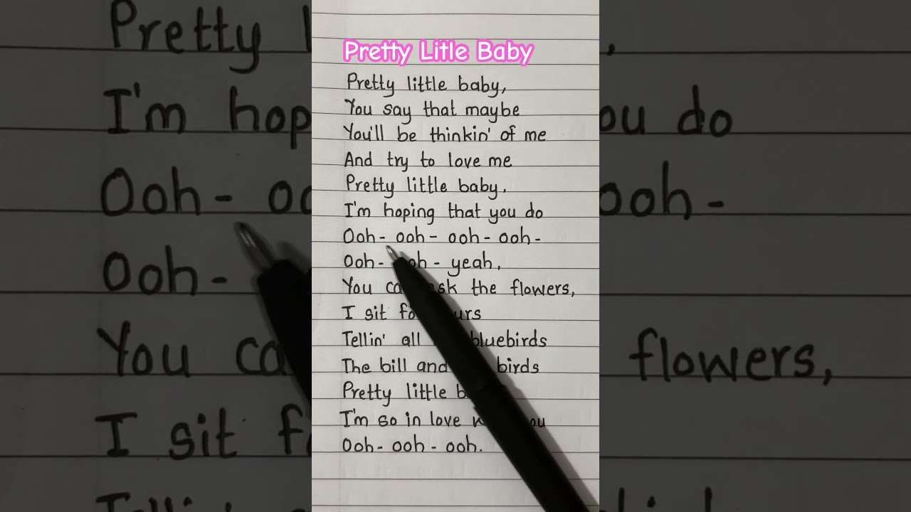 Pretty Little Baby part 1 | Song by Connie Francis #prettylittlebaby #lyrics #song #conniefrancis