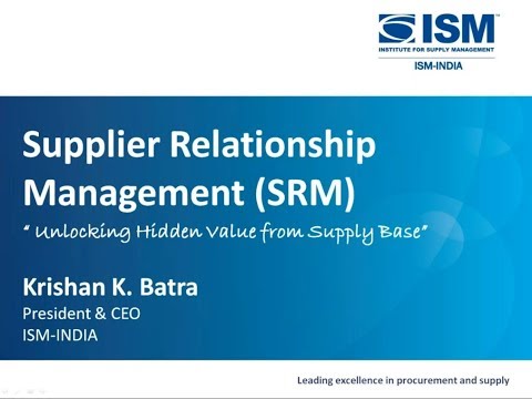 Webinar on Supplier Relationship Management SRM